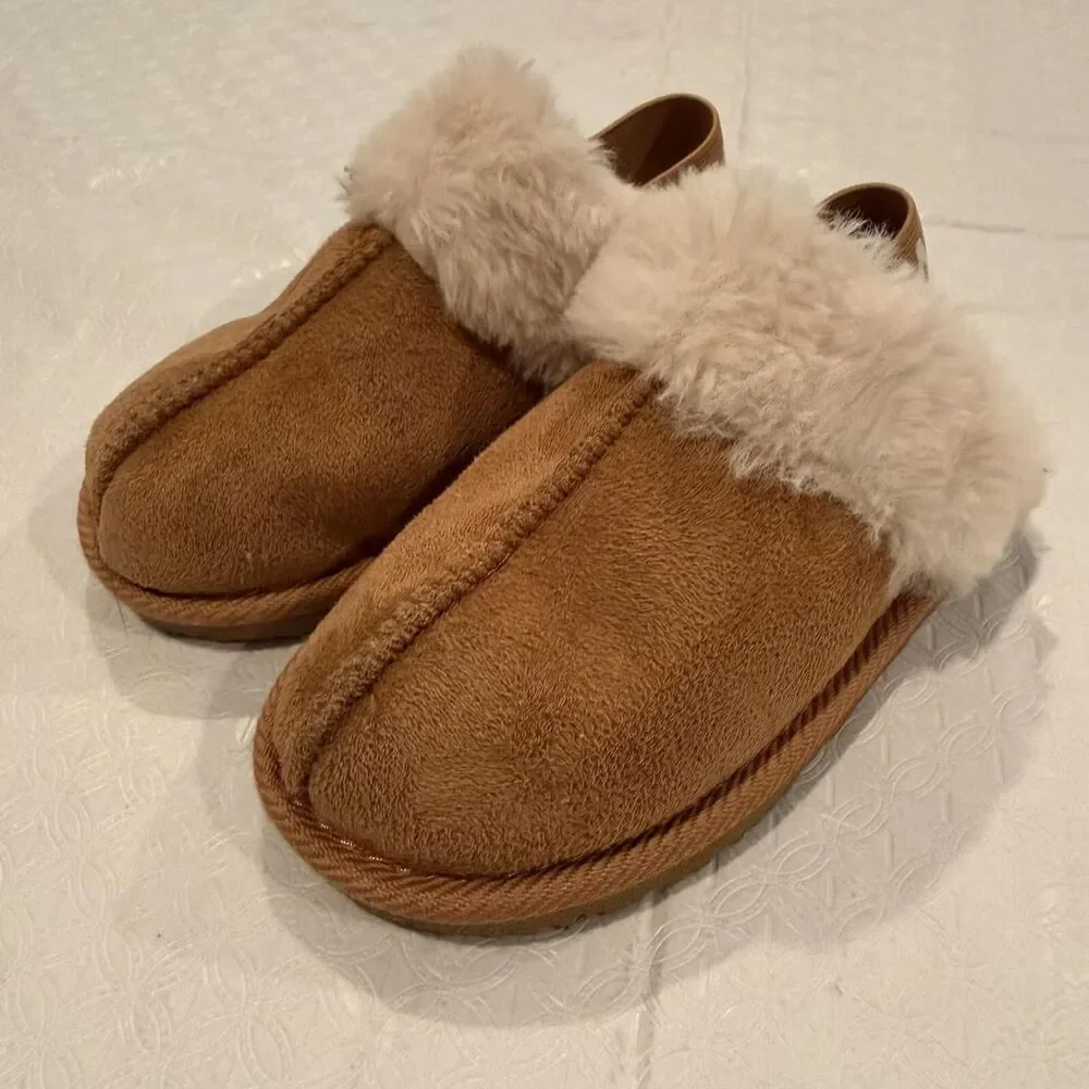 Nicole Miller Brown and Cream Footwear Size 9 Toddler